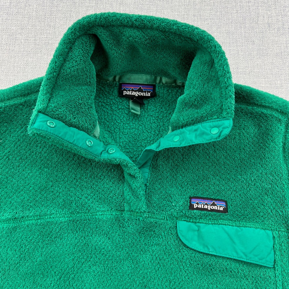 Patagonia Re-Tool Snap-T Pullover Womens M Green Fleece Jacket Polartec Gorpcore - Picture 4 of 11